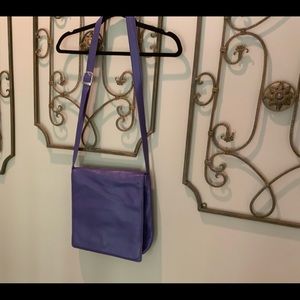 EUC EUROPEAN PURPLE LEATHER PURSE-carried 2X